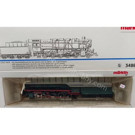 LOCOMOTORA DE VAPOR SERIE 25021 SNCB MARKLIN 34883 DIGITAL ESCALA H0