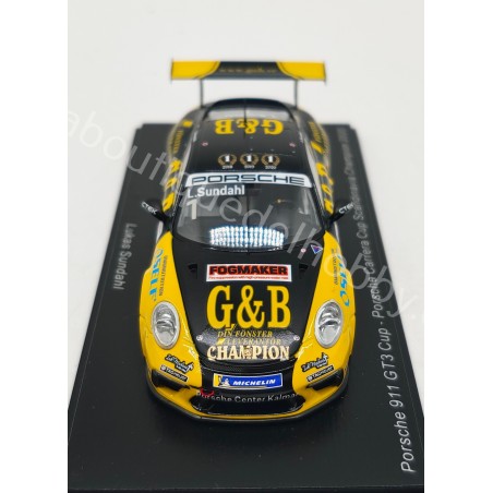 PORSCHE 911 GT3 CUP L. SUNDAHL PORSCHE CARRERA CUP SCANDINAVIA CHAMPION 2020 SPARK ESCALA 1:43