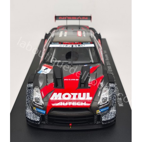 NISSAN GT-R SUPER GT500 MOTUL AUTECH MATSUDA-QUINTARELLI OKAYAMA TEST 2015 EBBRO ESCALA 1:18