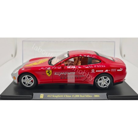 FERRARI 612 SCAGLIETTI CHINA 15000 RED MILES 2004 HACHETTE BURAGO ESCALA 1:24