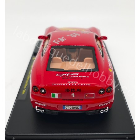FERRARI 612 SCAGLIETTI CHINA 15000 RED MILES 2004 HACHETTE BURAGO ESCALA 1:24