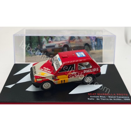 SEAT MARBELLA PROTO A. RIUS RALLY TIERRA AVILES 1988 ALTAYA ESCALA 1:43