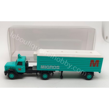 MAGIRUS KÜHLKOFFERSATTELZUG MIGROS WIKING 0520 03 ESCALA 1:87