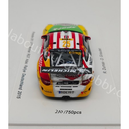 PORSCHE 911 GT3 DUMAS-GIRAUDET RGT ADAC RALLYE DEUTSCHLAND 2015 SPARK ESCALA 1:43