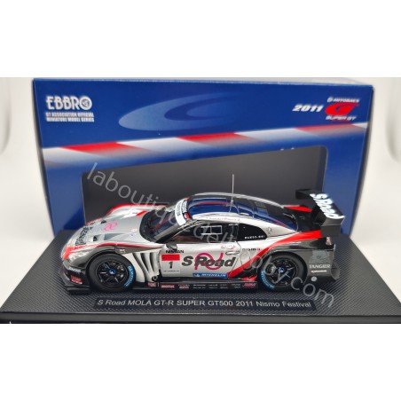 NISSAN GT-R S ROAD MOLA MASATAKA-RONNIE SUPER GT500 NISMO FESTIVAL 2011 EBBRO ESCALA 1:43