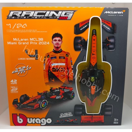 KIT DE MONTAJE MCLAREN MCL38 MIAMI GRAND PRIX 2024 BURAGO ESCALA 1:24