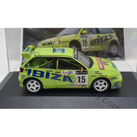 SEAT IBIZA KIT CAR H. ROVANPERA NETWORK Q RAC RALLY 1996 ALTAYA ESCALA 1:43