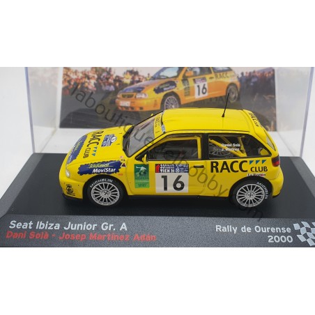 SEAT IBIZA JUNIOR GR.A D. SOLA RALLY OURENSE 2000 ALTAYA ESCALA 1:43