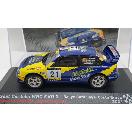 SEAT CORDOBA WRC EVO 3 S. CAÑELLAS RALLYE CATALUNYA - COSTA BRAVA 2001 ALTAYA ESCALA 1:43