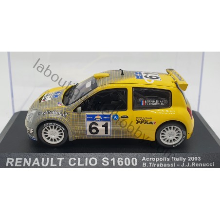 RENAULT CLIO S1600 B. TIRABASSI RALLY ACROPOLIS 2003 ALTAYA ESCALA 1:43
