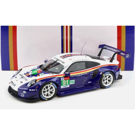PORSCHE 911 991 RSR GT TEAM LIETZ-BRUNI-MAKOWIECKI LE MANS 2018 IXO ESCALA 1:12