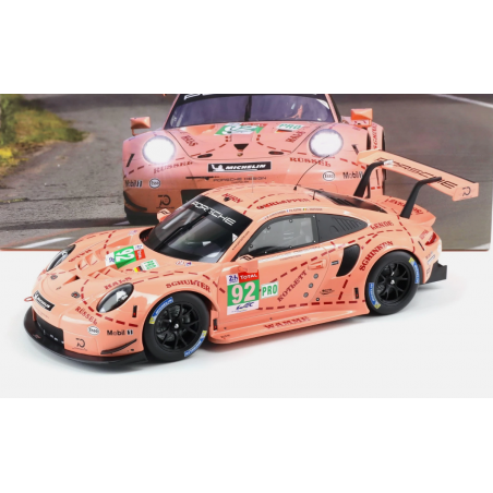 PORSCHE 911 991 RSR CHRISTENSEN-ESTRE-VANTHOOR LE MANS 2018 IXO ESCALA 1:12