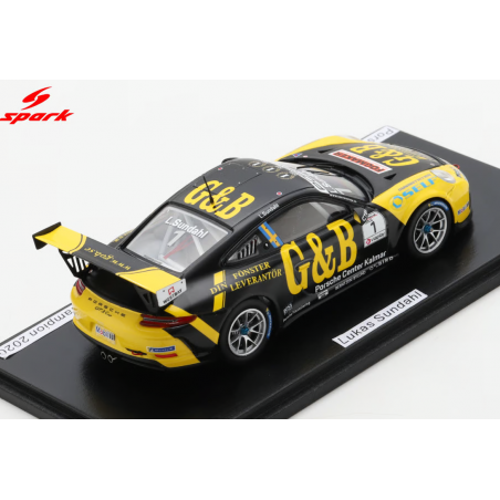 PORSCHE 911 GT3 CUP L. SUNDAHL PORSCHE CARRERA CUP SCANDINAVIA CHAMPION 2020 SPARK ESCALA 1:43