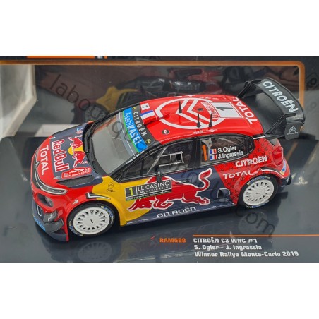 CITROEN C3 WRC S. OGIER WINNER RALLYE MONTE CARLO 2019 IXO ESCALA 1:43